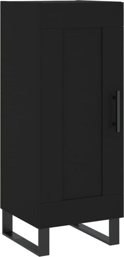 vidaXL - Dressoir - 34,5x34x90 - cm - bewerkt - hout - zwart