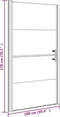 vidaXL - Douchedeur - halfmat - 100x178 - cm - gehard - glas - zwart