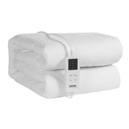 Elektrische deken, 195 x 165 cm, queensize bedverwarmer, elektrisch, met 4 warmtestanden, 12-uurs ti