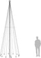 vidaXL - Kerstboom - met - grondpin - 732 - LED's - blauw - 500 - cm