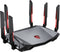 MSI RadiX AXE6600 - Router - Wi-Fi 6E Tri-Band - Zwart/Rood