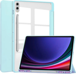imoshion Tablet Hoes Geschikt voor Samsung Galaxy Tab S9 11.0 inch Plus / Tab S9 FE Plus / Tab S10 Plus - imoshion Trifold Hardcase Bookcase - Lichtblauw /Lichtblauw