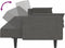 vidaXL - Slaapbank - 2-zits - met - 2 - kussens - stof - donkergrijs