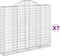 vidaXL - Schanskorven - 7 - st - gewelfd - 200x30x160/180 - cm - ijzer