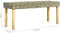 vidaXL - Bankje - 110 - cm - natuurlijk - kubu - rattan - en - massief - mangohout