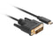 Lanberg CA-CMDV-10CU-0018-BK - Kabel USB C naar DVI-D - 1,8 m - Zwart