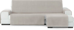Hoes voor chaise longue met korte armleuning rechts Eysa LEVANTE Beige Linnen 100 x 110 x 290 cm