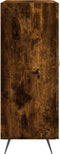 vidaXL - Dressoir - 69,5x34x90 - cm - bewerkt - hout - gerookt - eikenkleurig