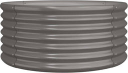vidaXL - Plantenbak - 80x80x36 - cm - gepoedercoat - staal - grijs