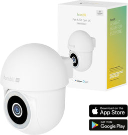 Hombli Pan & Tilt Cam 4K - Beveiligingscamera - Gekleurd Nachtzicht - Wit
