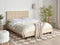 ROCHELLE - Tweepersoonsbed - Beige - 140 x 200 cm - Polyester