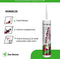 Zwaluw - Den Braven -Acryl Anti-Crack acrylaatkit wit - 310 ml.