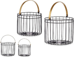 Zwart Gouden Mand Metaal (2 Stuks)