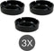 Zwarte Asbak - Keramiek - Ø 8,5 cm - 3 stuks
