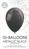 Zwarte ballonnen metallic | 10 stuks (multi)