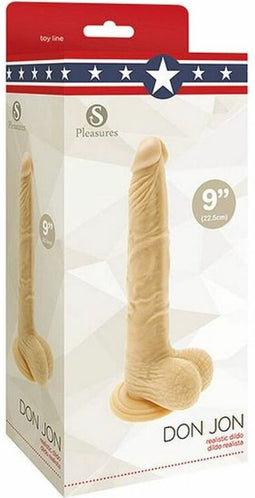 Zwarte Dildo S Pleasures Don Jon Beige (Ø 4,1 cm)