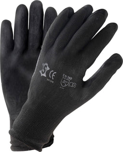 Zwarte handschoenen PU mt. 10 (XXL)