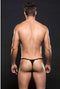 Zwarte heren g-string met magnetische sluiting S/M