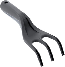 Zwarte kunststof handhark 25 cm - Tuingereedschap/moestuin/kruidentuin accessoires