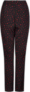 Zwarte pull-on broek van viscose.