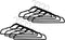 Zwarte velours kledinghangers - anti-slip - 10 stuks
