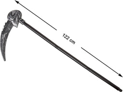 Zwarte zeis van magere Hein - plastic - 122 cm - Halloween verkleed accessoires - wapens