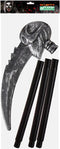 Zwarte zeis van magere Hein - plastic - 122 cm - Halloween verkleed accessoires - wapens