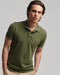 Superdry Heren - Klassiek piqué poloshirt - 100% biologisch katoen - Donkergroen