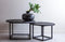WOOOD Exclusive Emori Vaas - Metaal - Zwart/wit - 24x32x32