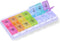 Gandria Pillendoos 7 Dagen - Medicijndoos met 14 Compartimenten - Stevige Sluiting - Multicolour