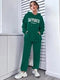 Zwear Casual Tekst Dames tweedelige outfits Koord Zak - maat L