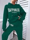Zwear Casual Tekst Dames tweedelige outfits Koord Zak - maat L