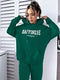 Zwear Casual Tekst Dames tweedelige outfits Koord Zak - maat L