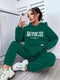 Zwear Casual Tekst Dames tweedelige outfits Koord Zak - maat L