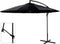 Zweefparasol 300cm voor tuin, terras of balkon - Vertikaal kantelbaar | Zwart