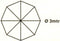 Zweefparasol Gemini - grijs - Diameter: 3m