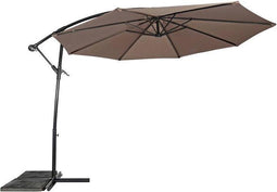 Zweefparasol Gemini Taupe 3 meter doorsnee 53014