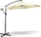 Zweefparasol-Hangparasol-zwevende parasol-zonwering-zonnescher-crèmekleur