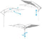 Zweefparasol-Hangparasol-zwevende parasol-zonwering-zonnescher-crèmekleur