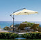 Zweefparasol-Hangparasol-zwevende parasol-zonwering-zonnescher-crèmekleur