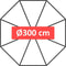 Zweefparasol Libra Ecru Ø300 cm - inclusief kruisvoet