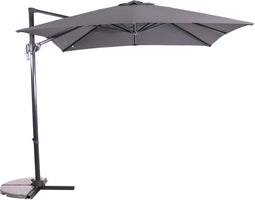 Zweefparasol Libra Grijs 250 x 250 cm - inclusief kruisvoet & hoes