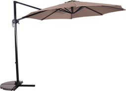 Zweefparasol Libra Taupe 250 x 250 cm - inclusief kruisvoet & hoes