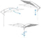 Zweefparasol Staal Donkergrijs Parasol Diameter 300 cm