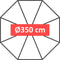 Zweefparasol Virgo 350cm rond Ecru inclusief voet