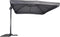 Zweefparasol Virgo Grijs 3x3m volant 360° draaibaar + KRUISPOOT