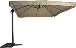 Zweefparasol Virgo Taupe 300 x 300 cm - inclusief kruisvoet
