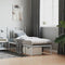 vidaXL - Bedframe - met - hoofdbord - zonder - matras - metaal - wit - 75x190 - cm