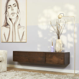Zwevend TV-meubel Vision 160 cm - walnoot
