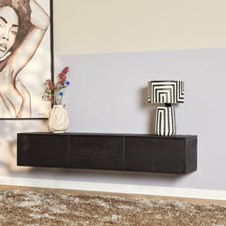 Zwevend TV-meubel Vision 160 cm - zwart